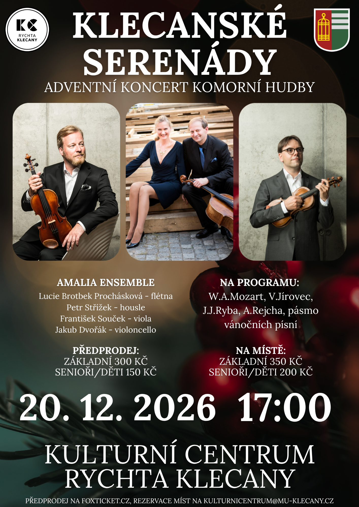 Klecanské serenády: Adventní koncert komorní hudby