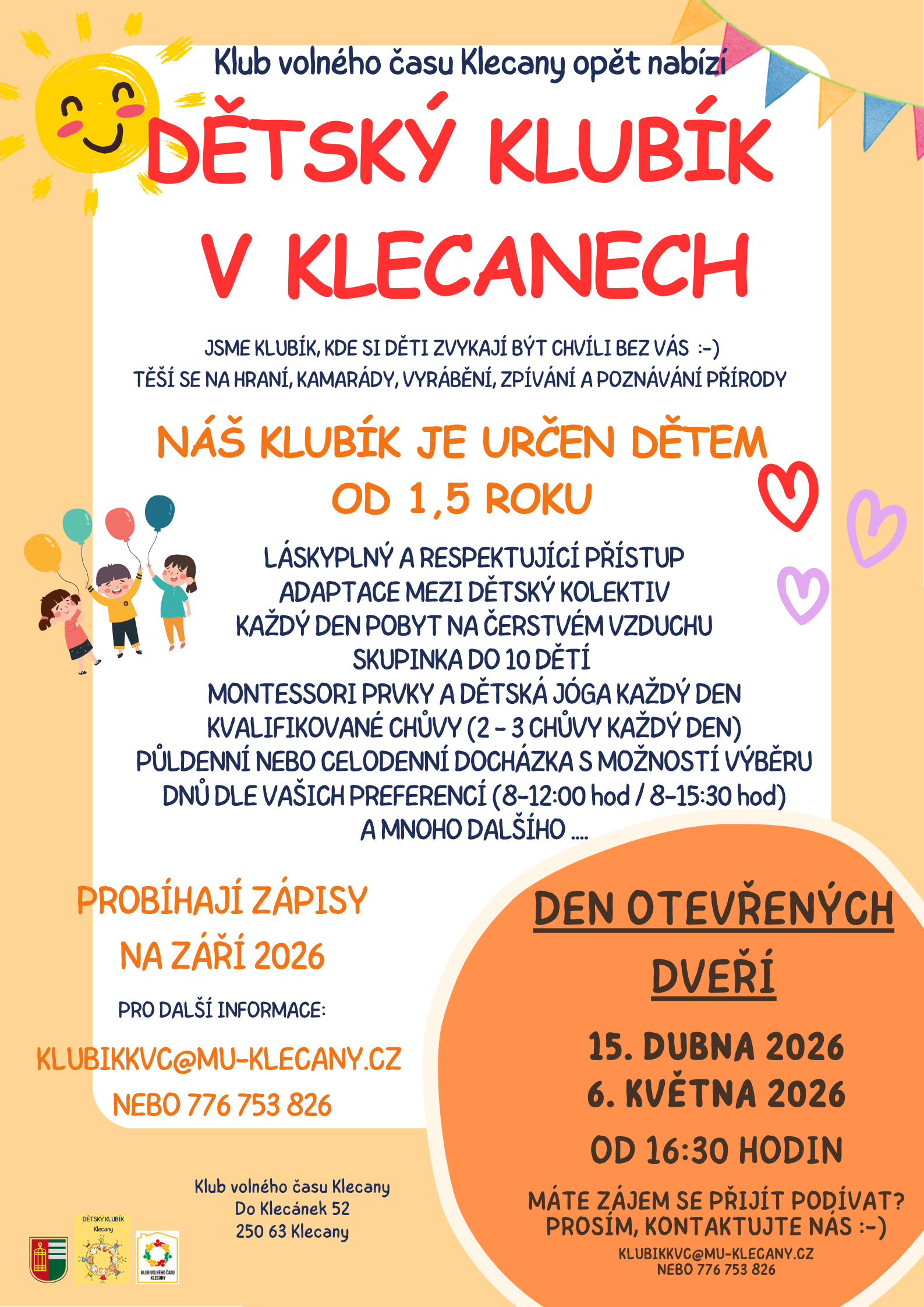 Den otevřených dveří v Klubíku