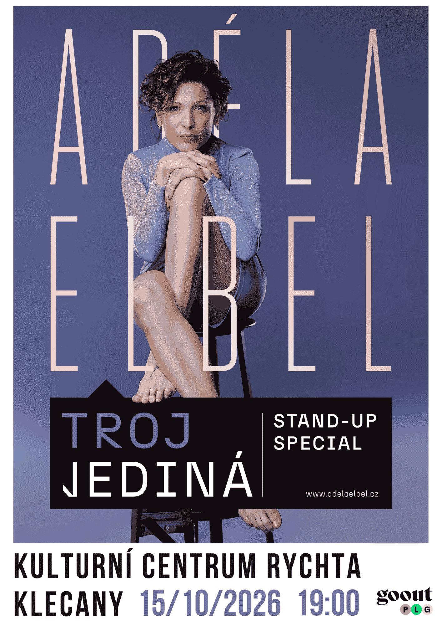 Plakát: Adéla Elbel: Trojjediná (stand-up)