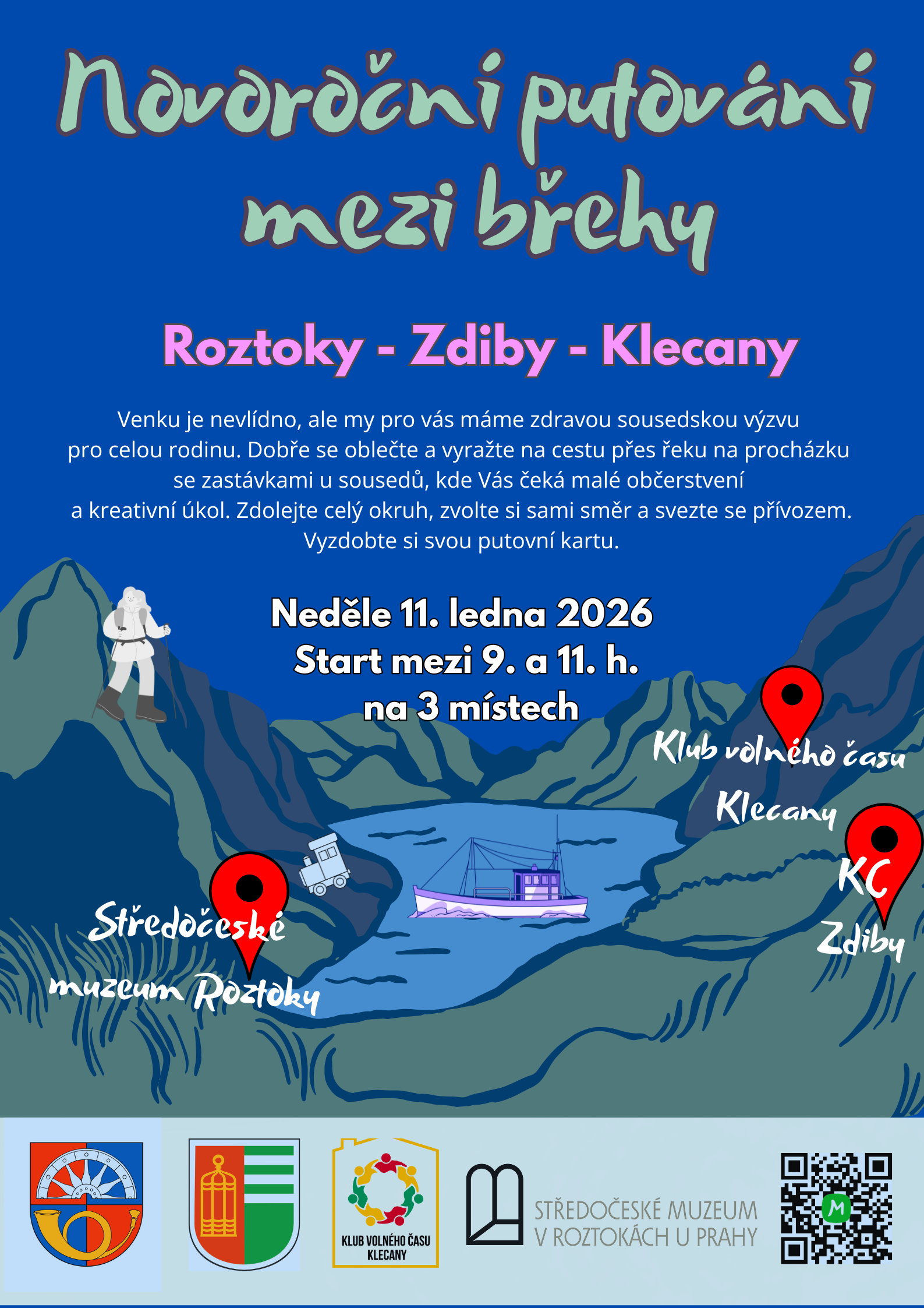 Plakát: Novoroční putování mezi břehy